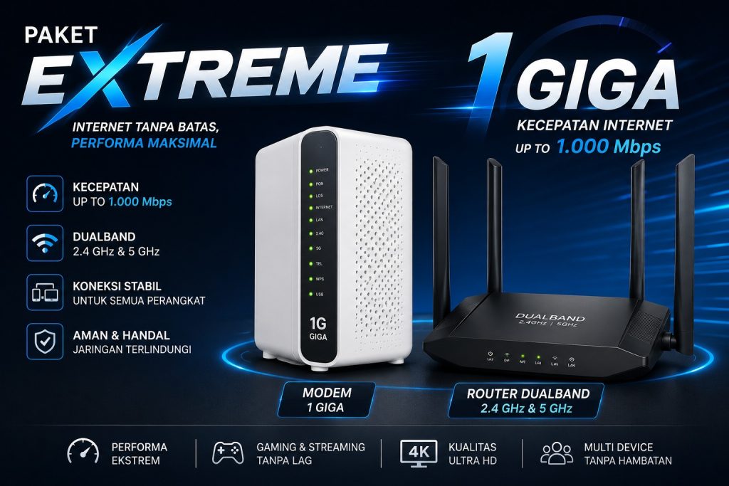 Internet only xl satu paket extreme 1000mbps